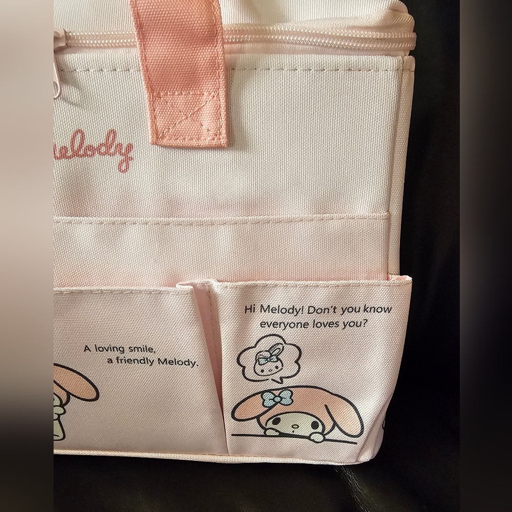 My Melody Pink Zip Around Tote Bag 13 Inch NWOT - Picture 6 of 11